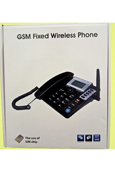 China هاتف لاسلكي ثابت GSM (2G فقط) – هاتف مكتبي بشريحة SIM واحدة مزود بهوائي لإجراء مكالمات واضحة