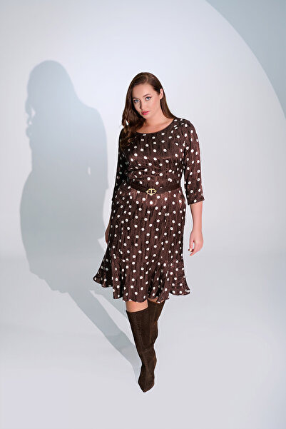 DE WHITES Plus Size Printed Dress