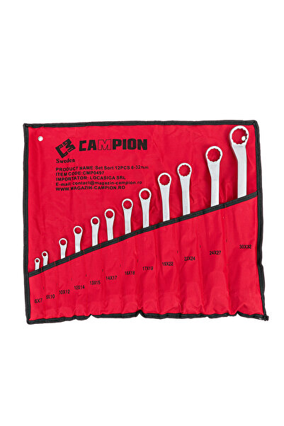 Campion Set de 12 chei inelare 6-32 CMP0497, Argintii