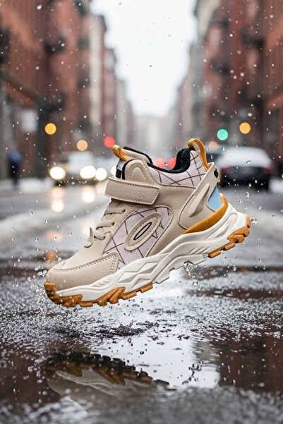 Vicco Детски ботуши с кожена подплата в бежов цвят