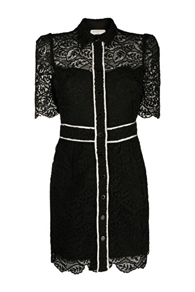 SANDRO PARIS Lace Coat Dress