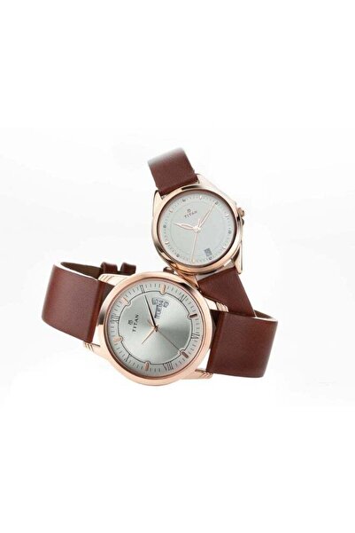 Titan Men's Watch 17742565WL01 — Classic Metal Case, Elegant Dial, Leather Strap