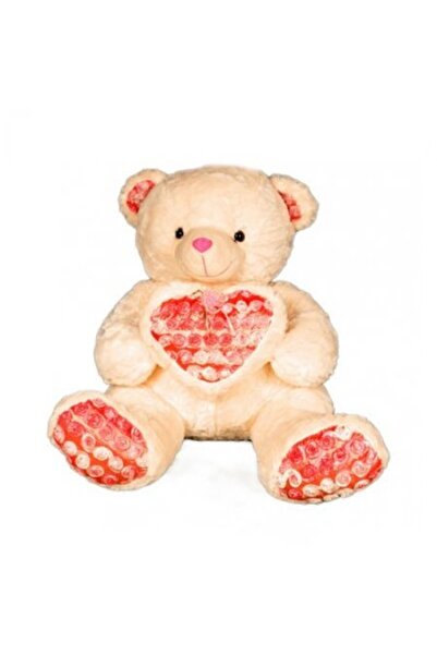 KotaBaby Ursuleț de pluș gigant 90 cm, Kota Baby, crem/roz