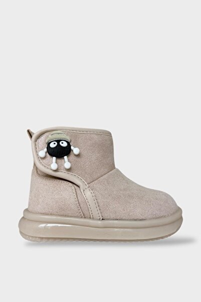 Liger Kaydırmaz Taban Termal Kürklü Cırtlı Çocuk Bot BEJ