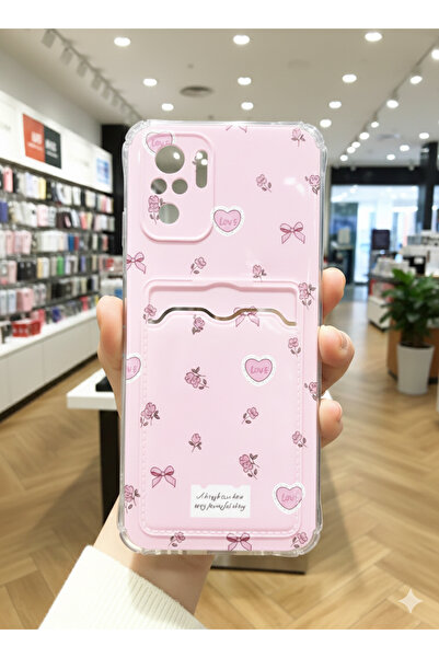 OVADA XIAOMI REDMI NOTE 10 Uyumlu Kamera Korumalı Kartlıklı Baskılı Darbe Emi...