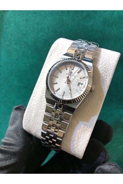 Momentus Steel Calendar Butterfly Clip Waterproof Women's Wristwatch