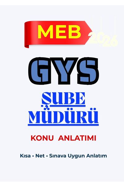 Pratik Kaynak Yayınları MEB GYS 2026 Şube Müdürlüğü – Konu Anlatımı + Soru Bankası | 3 Deneme Hediye