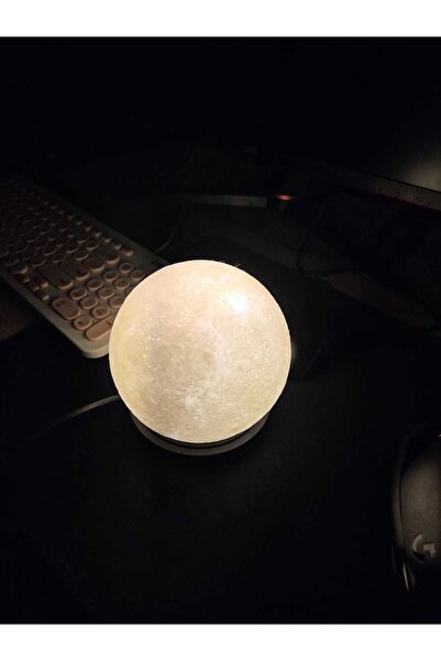 SkyBase 3D Ay Lambası Gece Lambası | Anahtarlı Aç/Kapa | Sıcak Beyaz Işık | D...