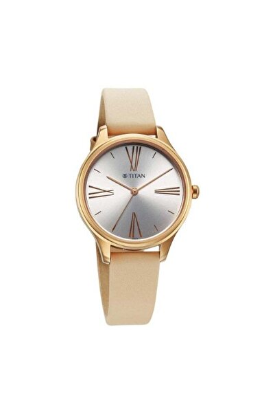 Titan Neo XI Women's Analog Watch 2781WL03 – Silver Dial, Beige Leather Strap, Quartz Movement