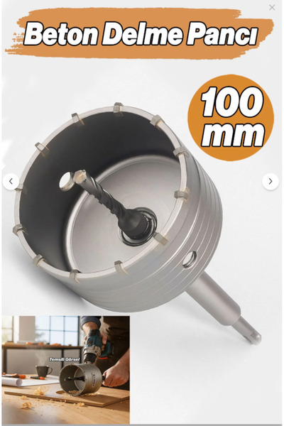 Nms Elmas Beton Delme Pançı SDS 100MM Yüksek Dayanımlı Profesyonel Beton Delm...