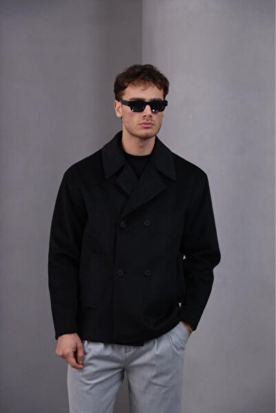 essenzaclothing Essenza Erkek Kruvaze Yarım Kaşe Kaban