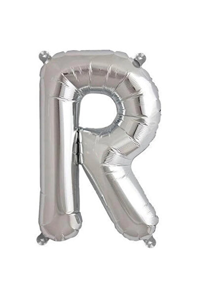 ENG PARTİ DÜNYASI Letter R - Silver Foil Letter Balloon 40 Inch