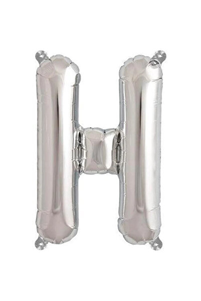 ENG PARTİ DÜNYASI Letter H - Silver Foil Letter Balloon 40 Inch