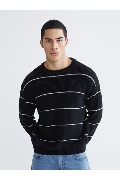 LC Waikiki Xside Crew Neck Striped Men's Knitwear Sweater