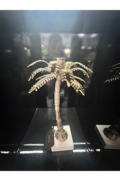 Lucky Art Palmiye Gold Mumluk Mermer Zemin 30cm