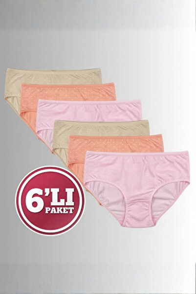 Ervanur Pachet de 6 chiloți Bato cu model de inimă mică material elastic