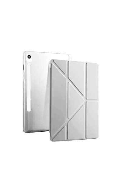 Twin Store حافظة جهاز الكمبيوتر اللوحي Galaxy Tab S10 Fe 13.1 Mars مع حامل القلم - رمادي