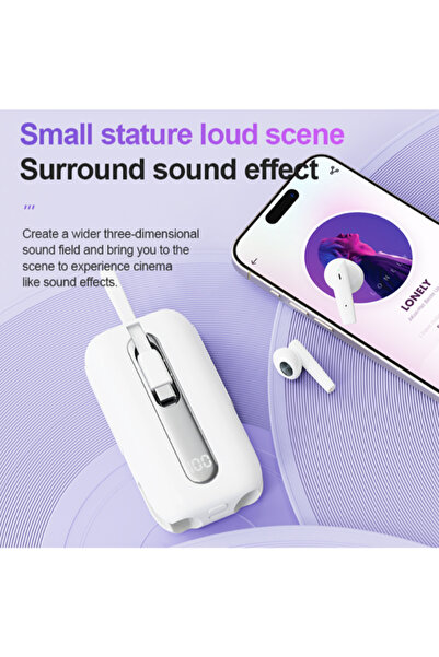 Time&Tech TWS-T21 POWERBANKLI KULAKİÇ İ5200 MAH BATARYALI LİGHTNİNG VE TYPE-C...