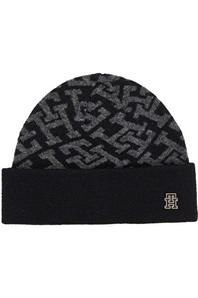 Tommy Hilfiger MONOGRAM ALL OVER BE Kadın Siyah Bere