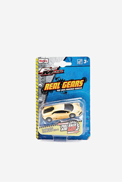 Maisto Fresh Metal Real Gears Pullback Car, Yellow