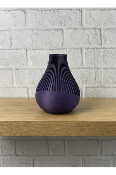 CT STONES Vază mov cu dungi