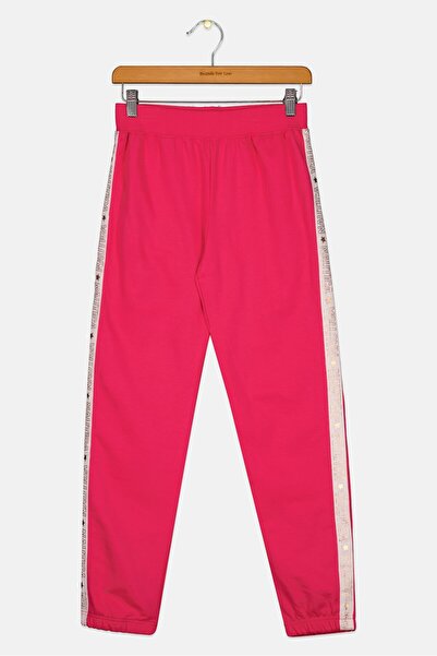 Nautica Kids Girl Brand Logo Jogger Pants, Dark Pink