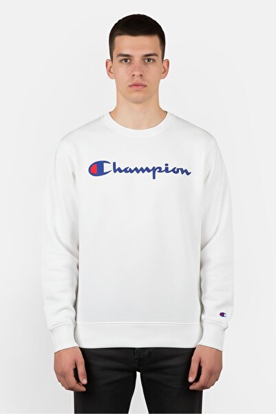 Champion Men Big Fit Long Sleeve Outdoor Sweatshirt, White