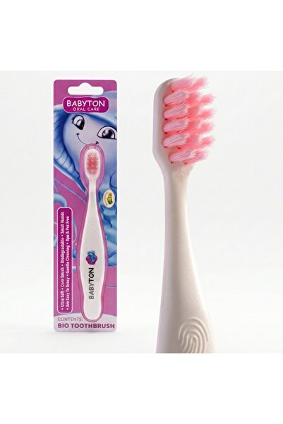 BABYTON Bio-Zahnbürste aus Mais, weich & umweltfreundlich, ergonomischer Griff