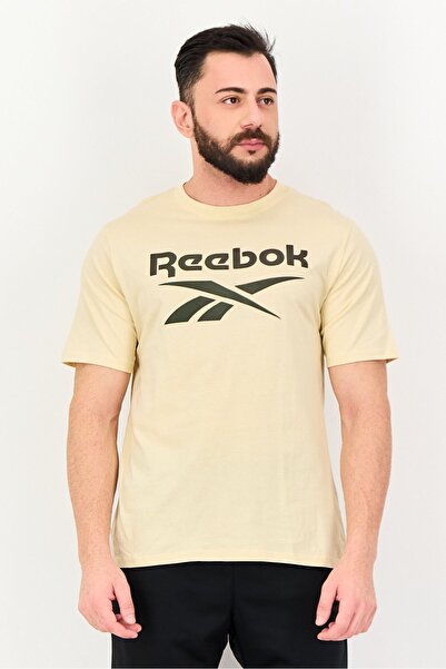 Reebok Men Sportswear Fit Short Sleeve Outdoor T-Shirt, Beige