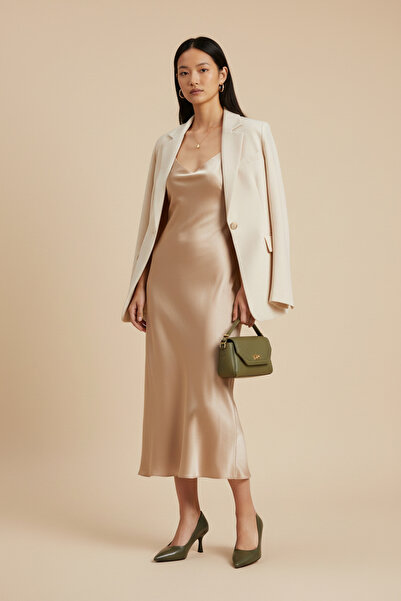 MARCO CAVALLİ Hakiki Deri Koyu Yeşil Sivri Burun 6 CM İnce Topuk Stiletto Aya...