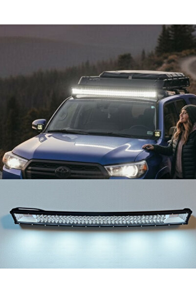 HMNL Offroad Oval Tepe Sis Lambası 80cm beyaz-amber çakarlı 135 led 405w eğim...