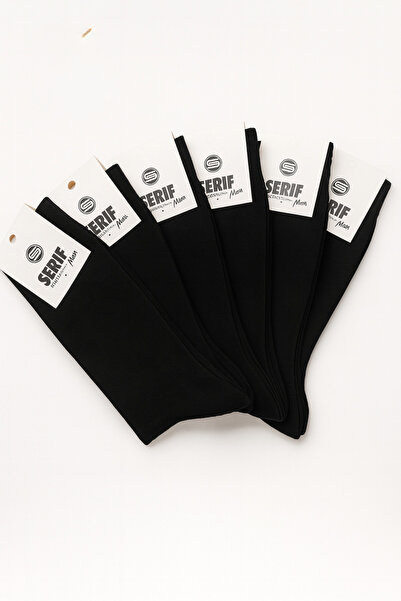 Şerif Erkek Ekonomik Çorap 39-42/43-46/47-50 Beden 6 Çift Siyah