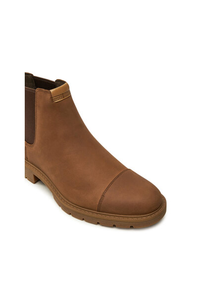 Timberland Men's Mid Brown Full Grain Elmhurst Chelsea Boots