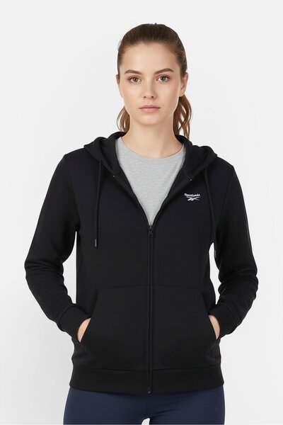 Reebok Women Plus Size Long Sleeve Outdoor Hoodie, Black