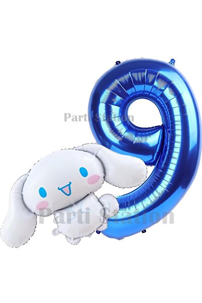Parti Station Sanrio Cinnamoroll Concept Foil Balloon and 9-Year-Old Navy Blu...