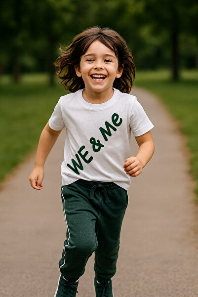 WE AND ME Pantaloni de trening pentru copii cu șnur, 3 fire, cu borduri