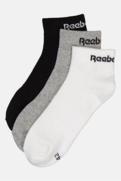 Reebok Men 3 Pairs Brand Logo Ankle Socks, Multicolor