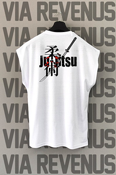 Vordevia JuiJitsu Spate cu imprimeu Zero Sleeve bumbac 100% Sport tricou