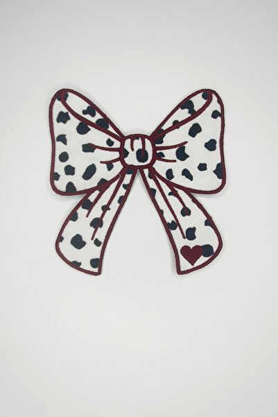 decofav Ribbon-Shaped Spotted Fabric Embroidered Cocktail Napkin 1 Piece