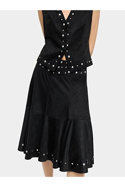 PARFOIS Zımba Detaylı Midi Etek