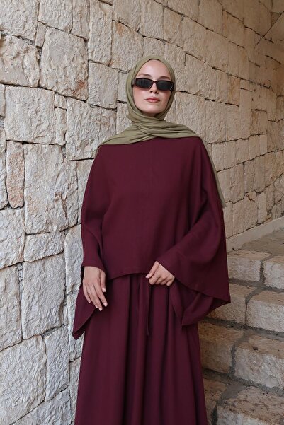 Moca Samha Linen Blouse Burgundy