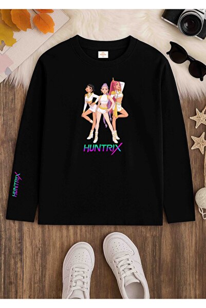 miamiakids تي شيرت K-Pop Demon Hunters-huntrix Design مطبوع بأكمام طويلة (4-1...