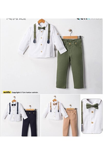 BY CELIK Costum pentru băiat cu cămașă și papion