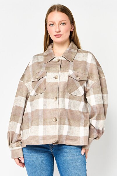 Bagatelle Women Plaid Jacket Shirt, Multicolor