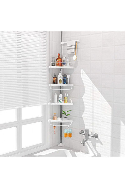 Reflection Vision Raft de colț pentru baie și duș, 4 rafturi, înălțime reglabilă 280 cm