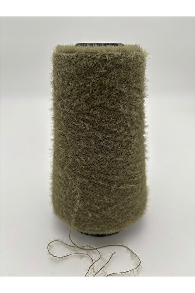 kumasfabrik خيط صوف الأرانب المحبوك يدويًا 200 جرام/خيط للوشاح والقبعة والقفازات/شال، سترة، خيط للكارديجان - أخضر