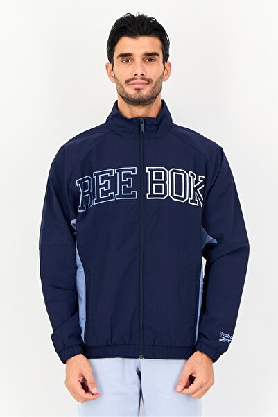 Reebok Men Sportswear Fit Long Sleeve Training Track Jacket, Navy