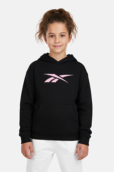 Reebok Kids Girl Sportswear Fit Long Sleeve Outdoor Hoodie, Black
