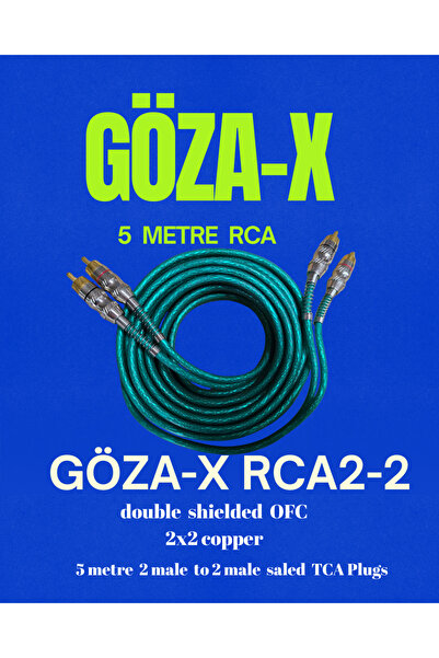 GÖZAX GÖZA-X 5 MT RCA % 100 BAKIR OFC AYARLI BAŞLIKLI