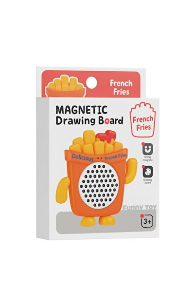 OEM Magnetic educational toy in the shape of French fries, with magnetic pencil, skill game and co